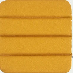 Galette de chaise indoor & outdoor en tissu déperlant - jaune argan