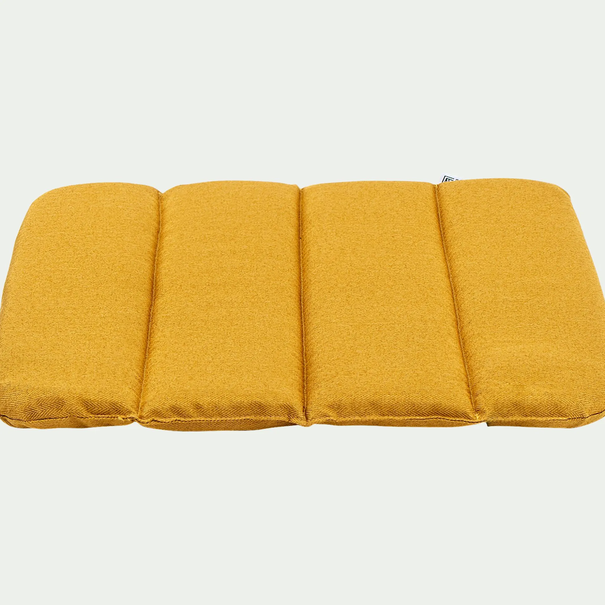 Galette de chaise indoor & outdoor en tissu déperlant - jaune argan