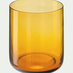 Gobelet bas en verre sodo-calcique 28cl - jaune