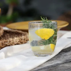 Gobelet en verre bullé 35cl - transparent