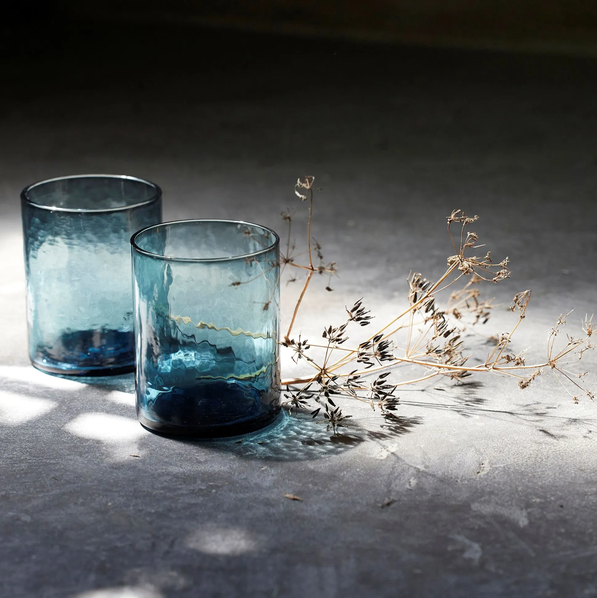 Gobelet en verre 40cl - bleu