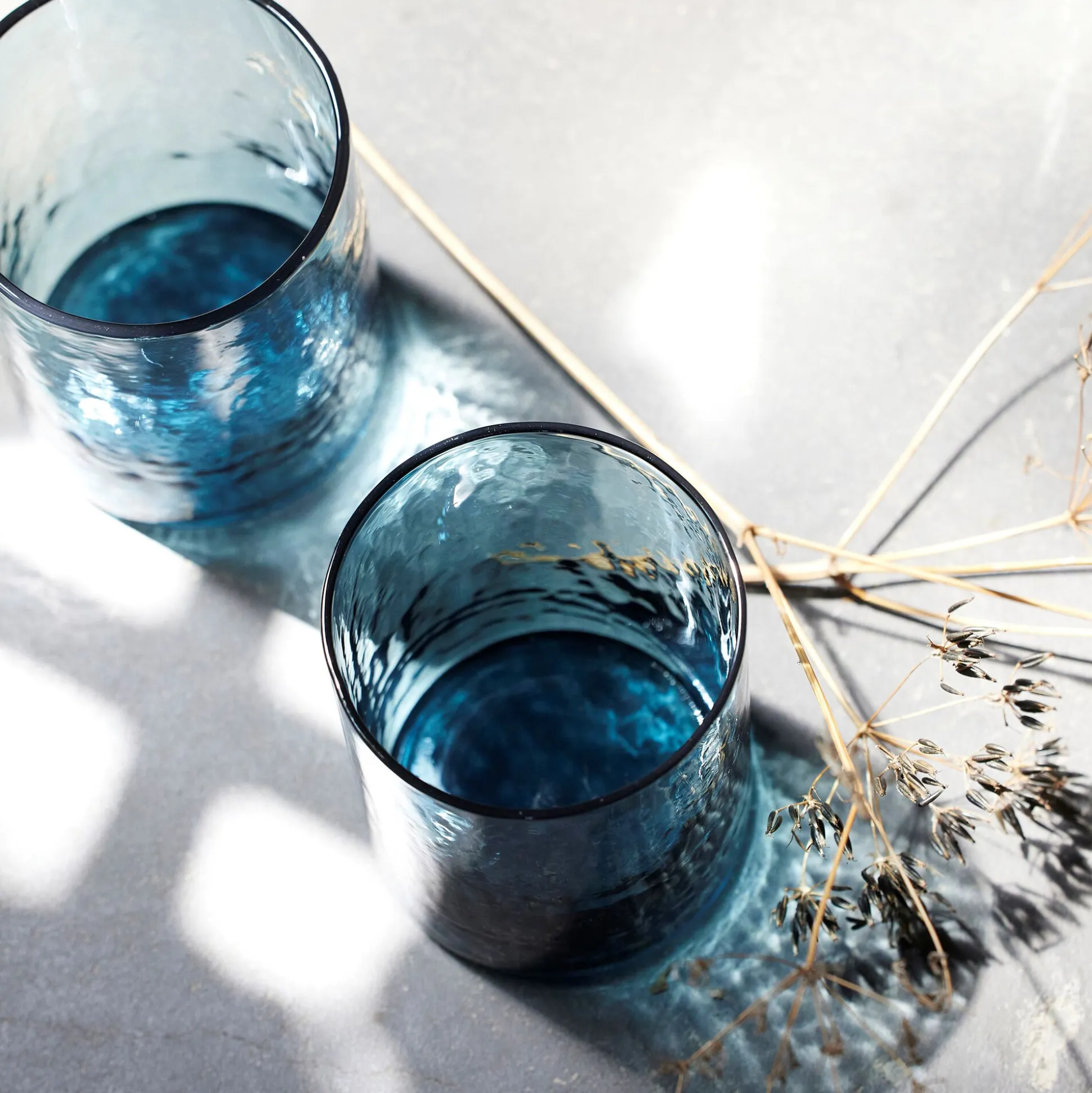 Gobelet en verre 40cl - bleu