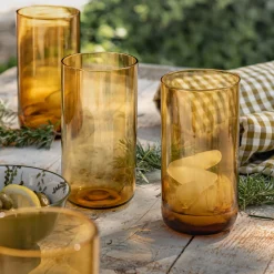 Gobelet haut en verre sodo-calcique 51cl - jaune