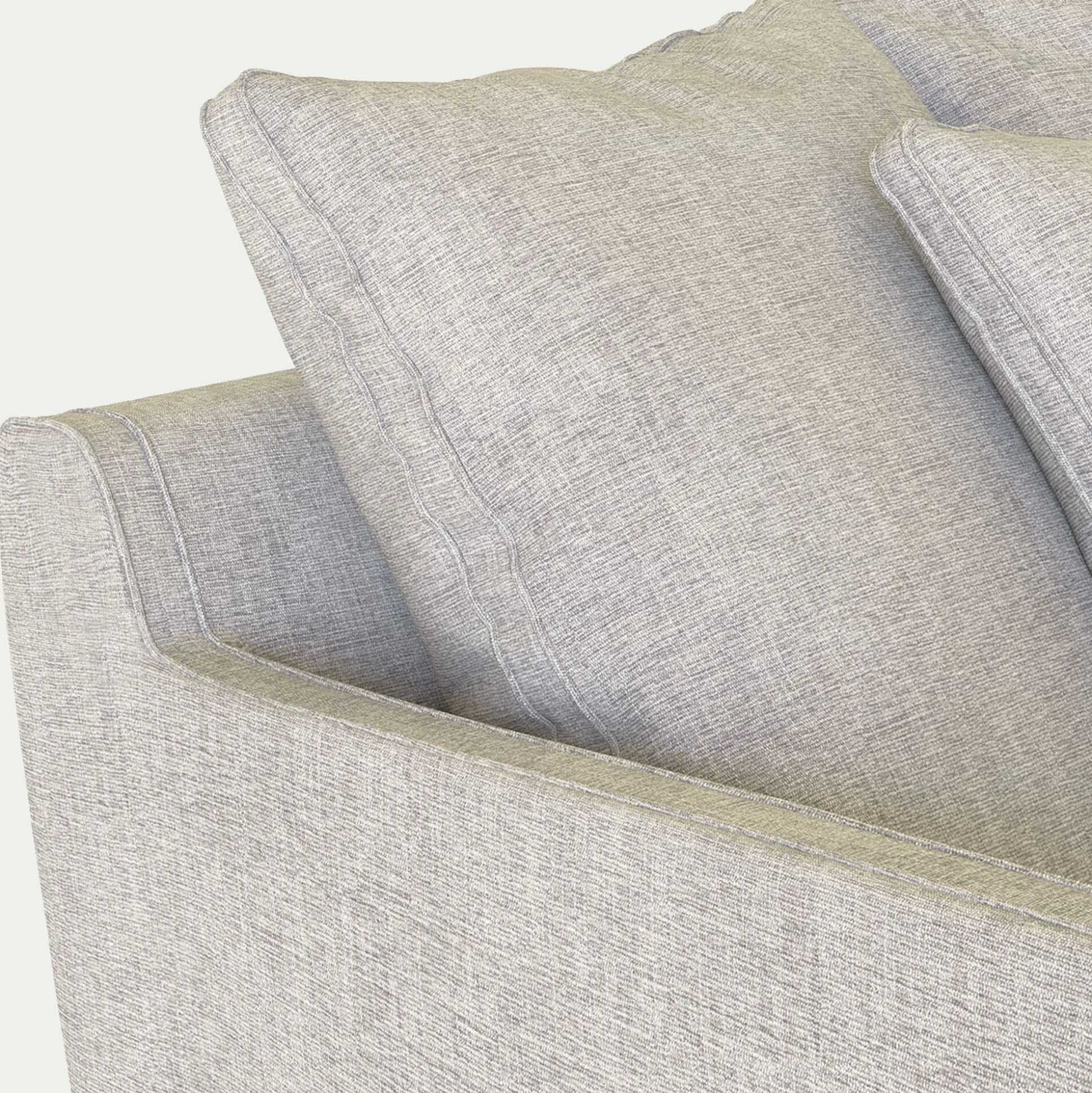 Grand fauteuil fixe en tissu monclar - beige roucas