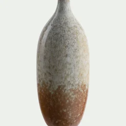 Grand soliflore en céramique H22,4cm - marron