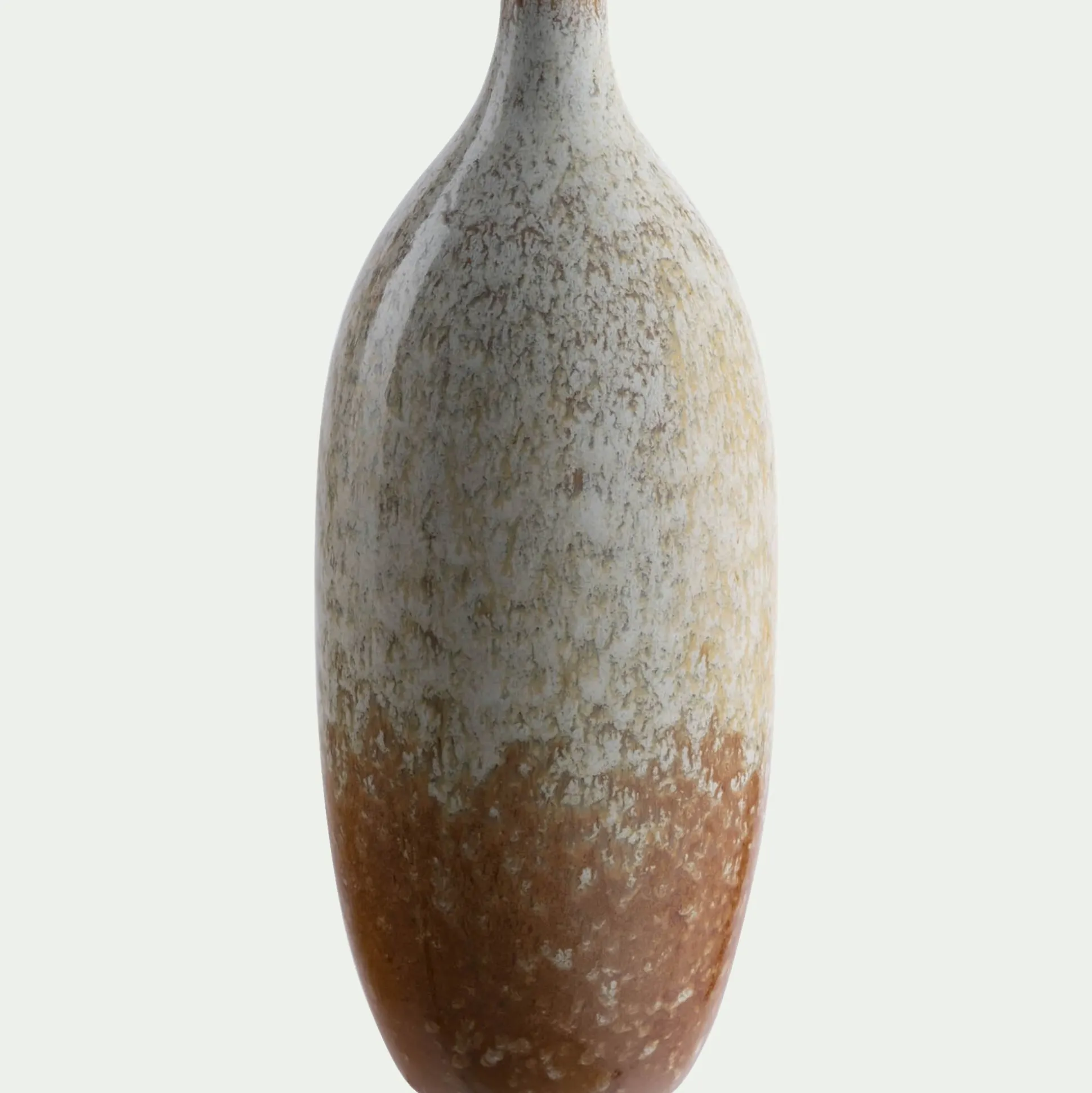 Grand soliflore en céramique H22,4cm - marron