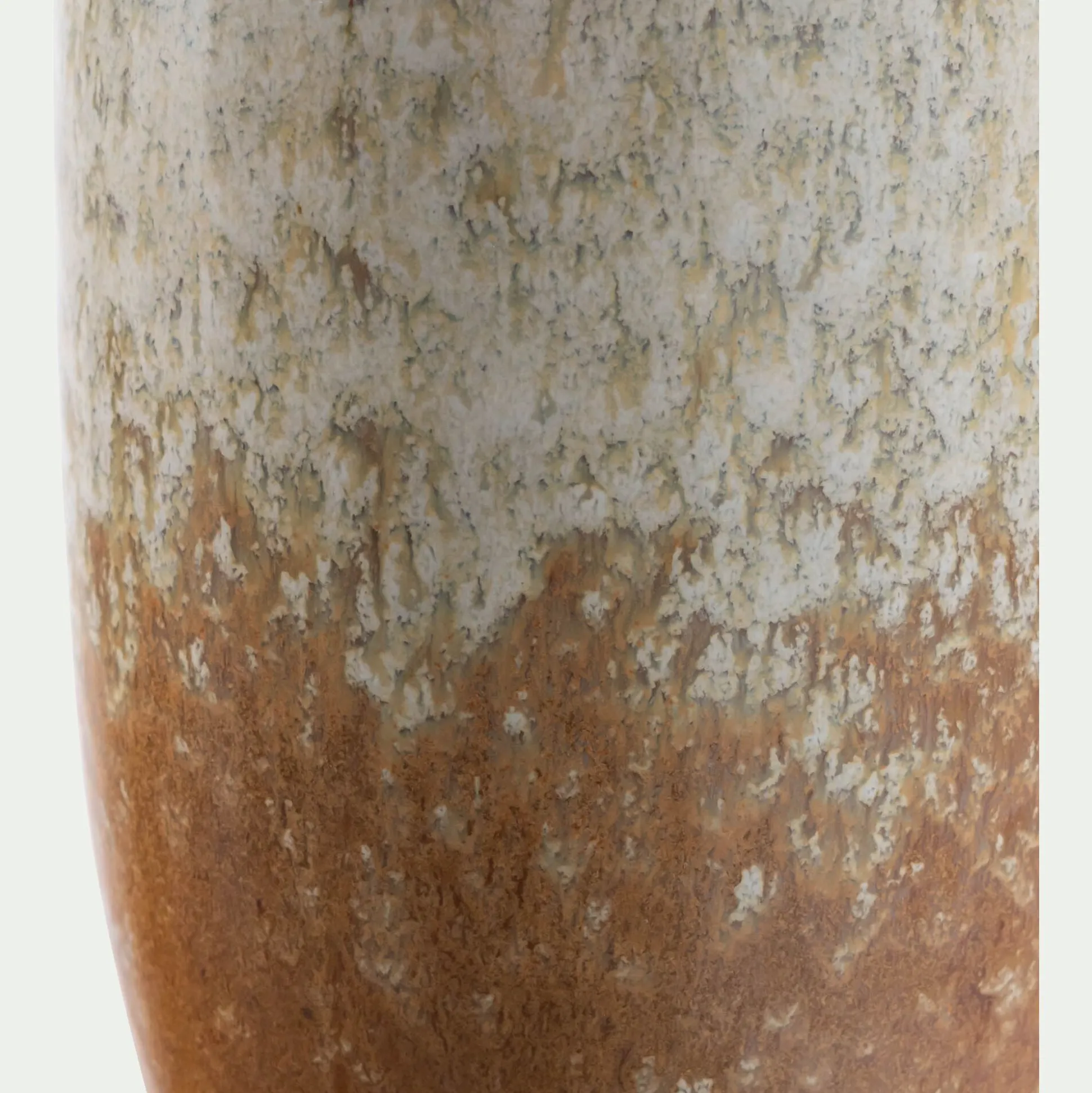 Grand soliflore en céramique H22,4cm - marron