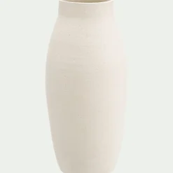 Grand vase en grès moucheté H45cm - blanc
