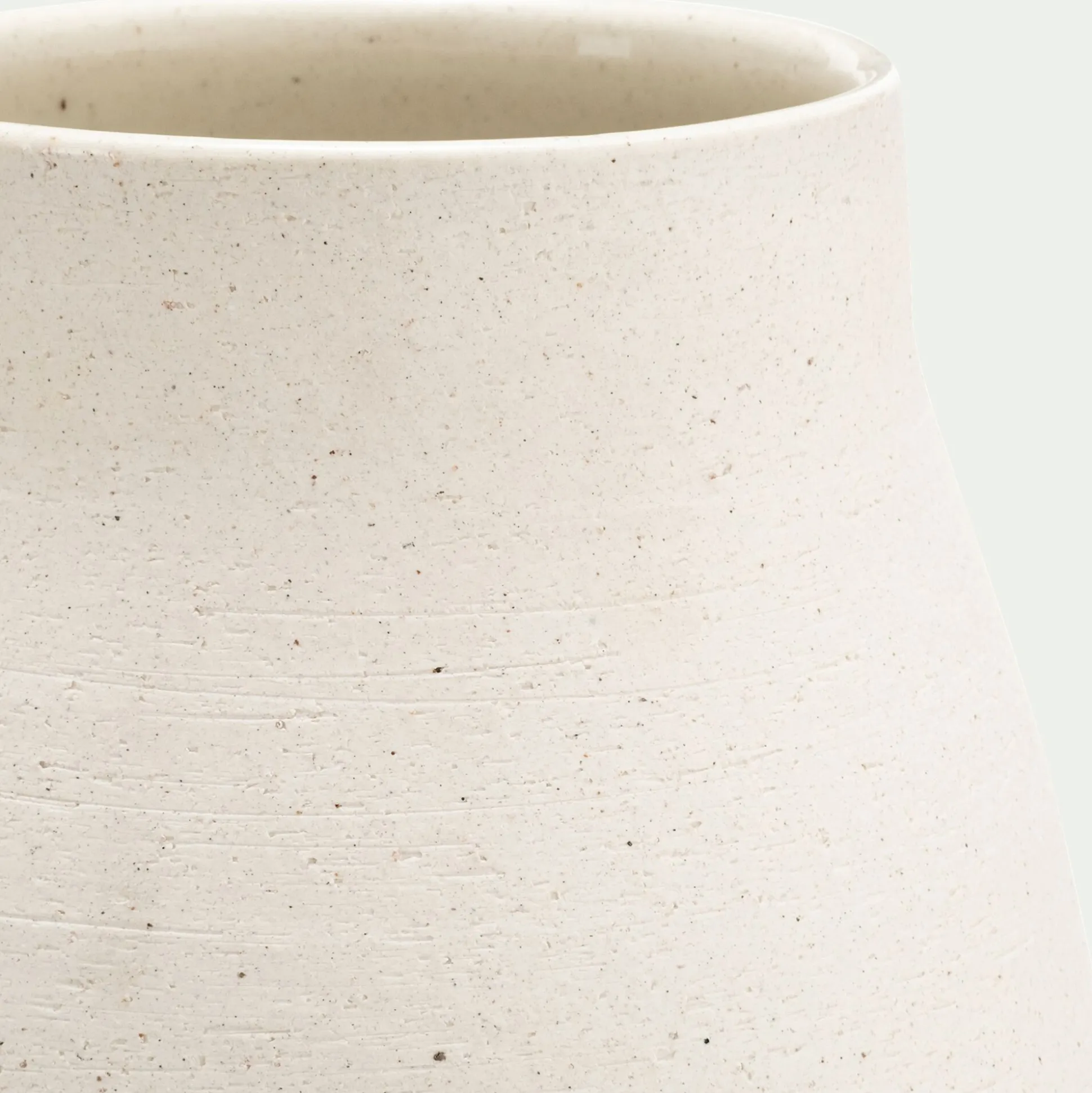 Grand vase en grès moucheté H45cm - blanc