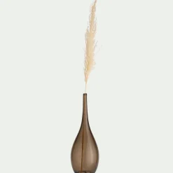 Grand vase en verre bullé H39cm - marron