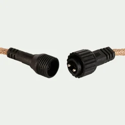 Guirlande électrique avec câble en jute 10 ampoules 8m - naturel