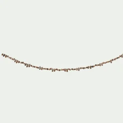 Guirlande pailletée en pines de pin - marron L120cm