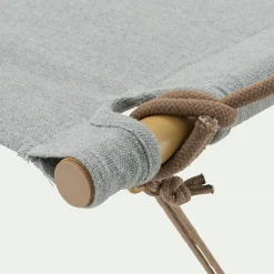Hamac en acier effet teck - beige