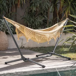 Hamac en polycoton - beige nèfle