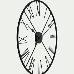 Horloge murale en fer noir D60cm