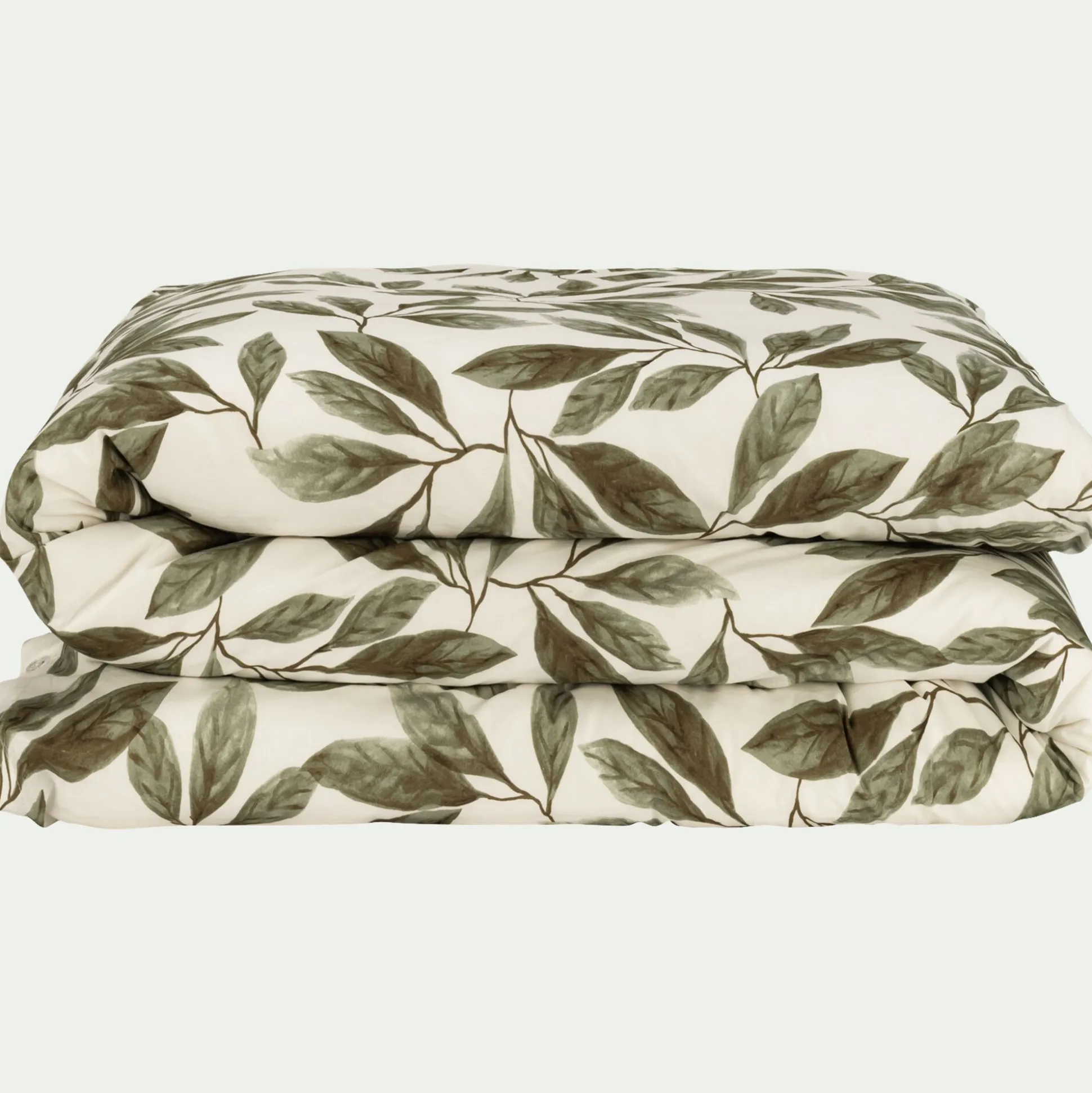 Housse de couette en coton motif végétal 240x220cm - vert