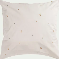 Housse de couette enfant 140x200cm et 1 taie d'oreiller 63x63cm motif animaux en coton - blanc