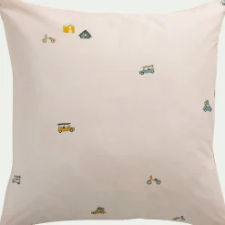 Housse de couette enfant 140x200cm et 1 taie d'oreiller 65x65cm en coton - motifs fantaisie