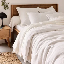 Housse de couette en lin lavé 240x220cm - blanc capelan