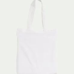 Housse de couette en percale de coton 260x240cm liseré tressé beige alpilles - blanc