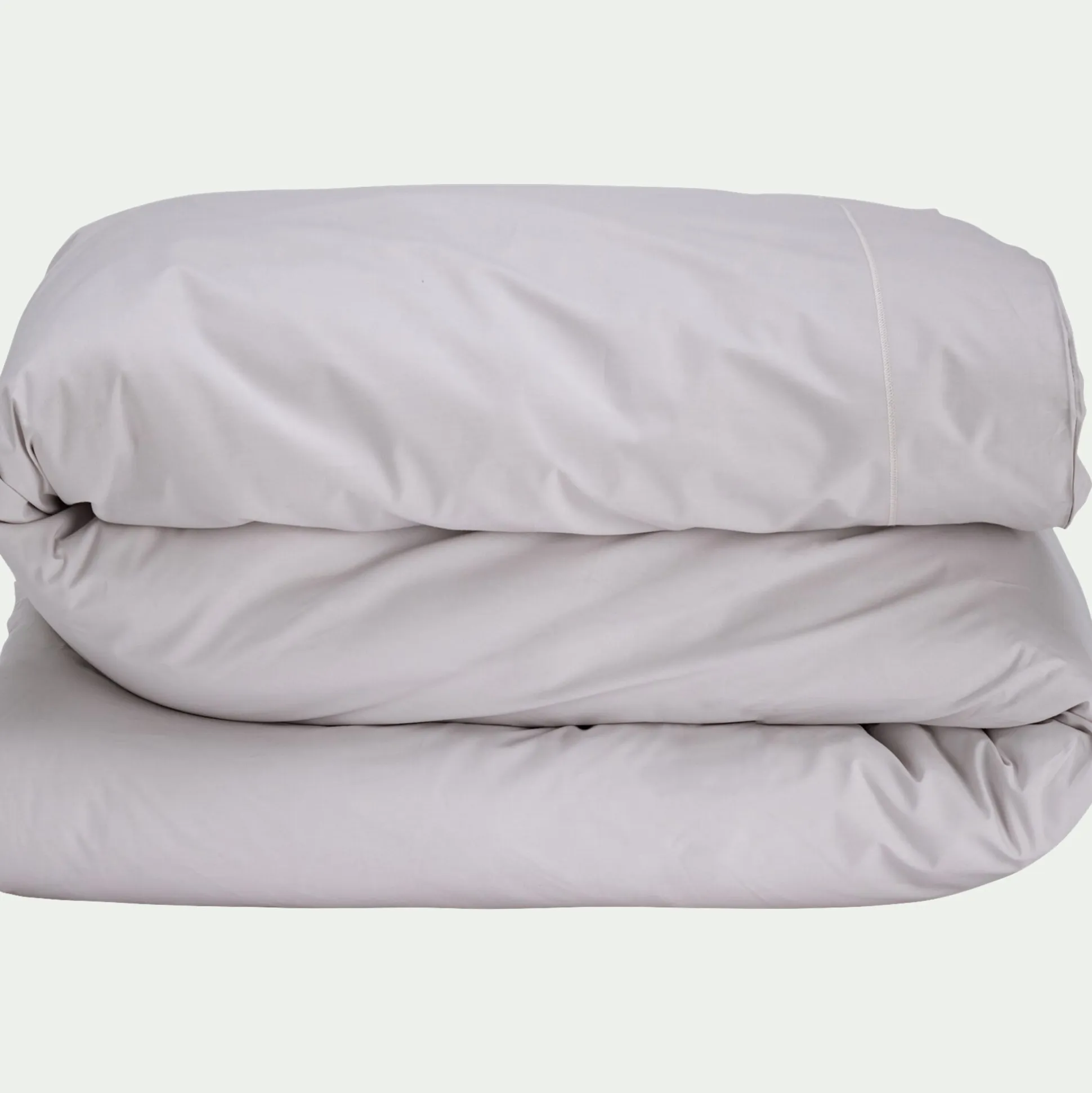 Housse de couette en percale de coton 240x220cm - gris perle