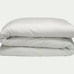 Housse de couette en satin lavé 260x240cm - vert opaline