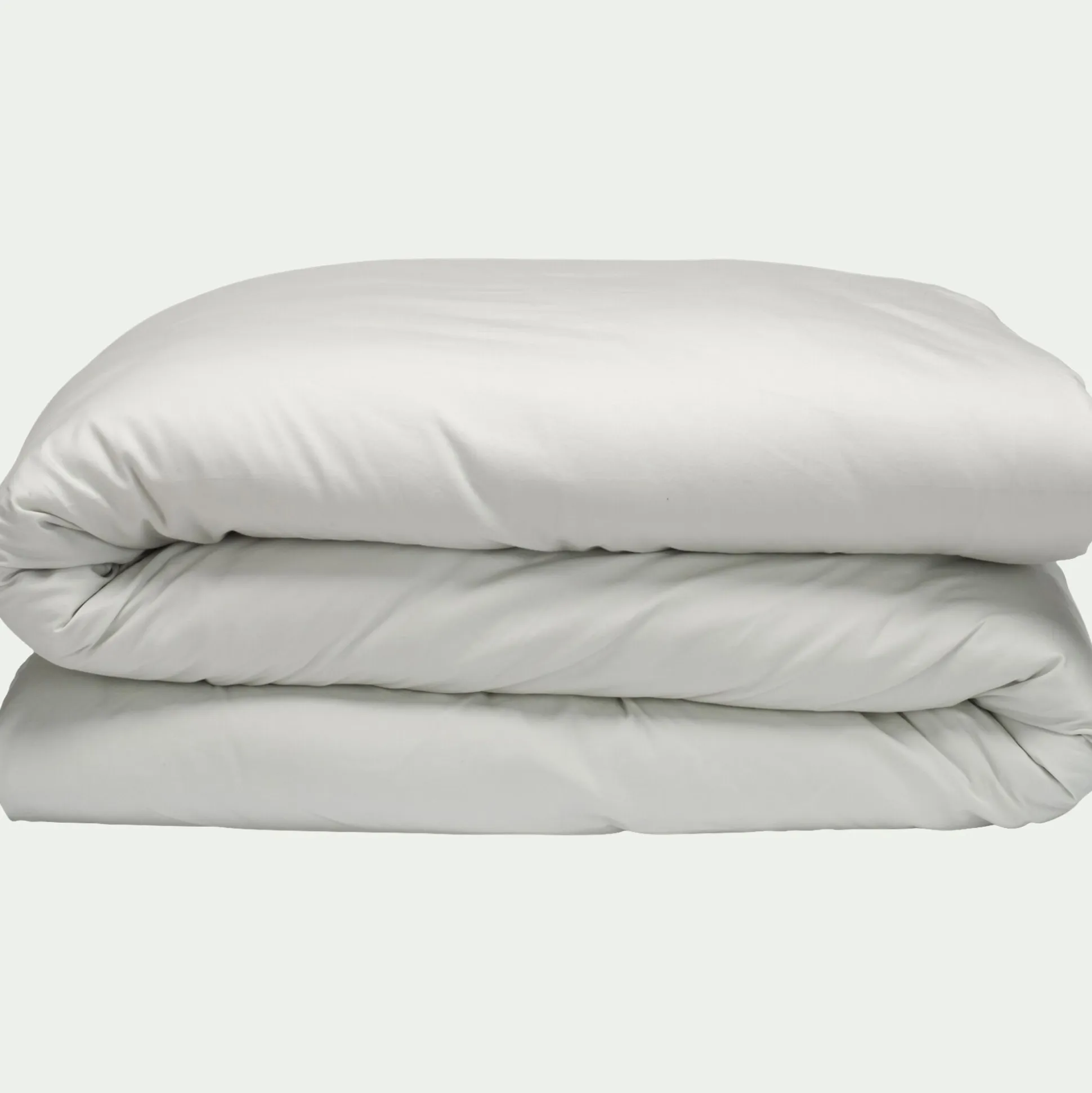 Housse de couette en satin lavé 260x240cm - vert opaline