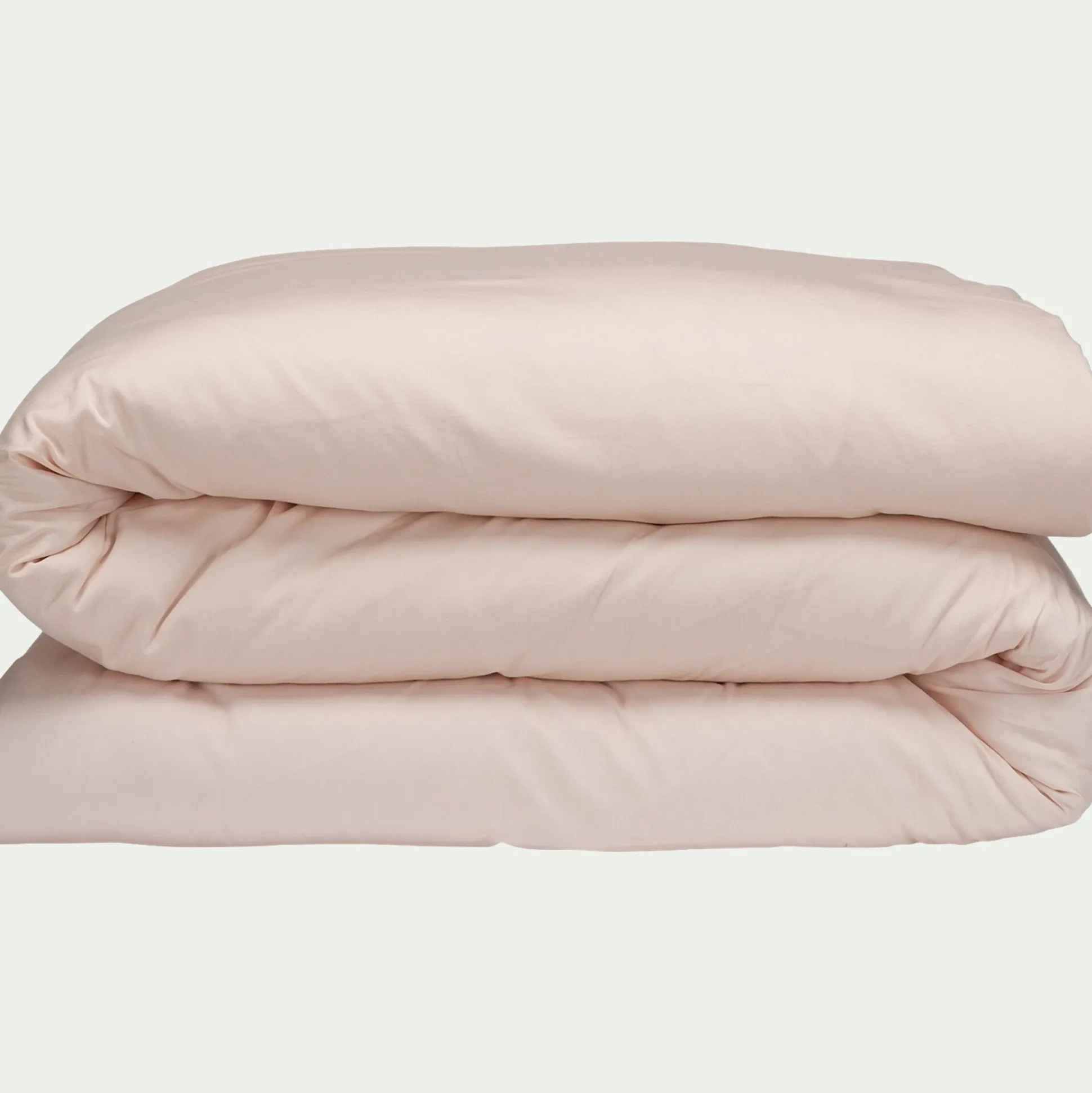 Housse de couette en satin lavé 240x220cm - rose pétale