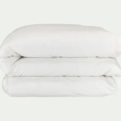 Housse de couette en satin lavé 240x220cm - blanc ventoux