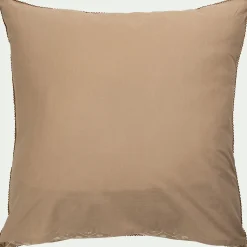 Housse de couette 260x240cm et 2 taies d'oreiller 63x63cm en coton lavé - beige