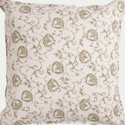Housse de couette 240x220cm et 2 taies d'oreiller 63x63cm en coton motif baroque - blanc