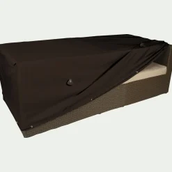 Housse de protection pour canapé de jardin 3 places - noir - (L230x90xH60cm)