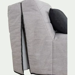 Housse pour canapé BZ et 2 housses de coussin 160x200cm - gris borie