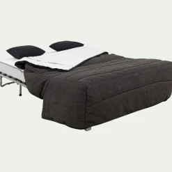Housse pour canapé BZ et 2 housses de coussin 160x200cm - gris anthracite
