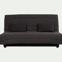 Housse pour clic-clac 130x190cm et 2 housses de coussin - gris anthracite