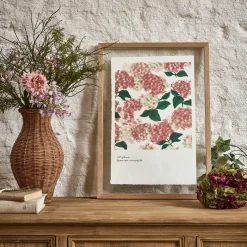 Image encadrée d'hortensias 45x63cm - rose