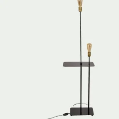 Lampadaire en métal H135cm - noir