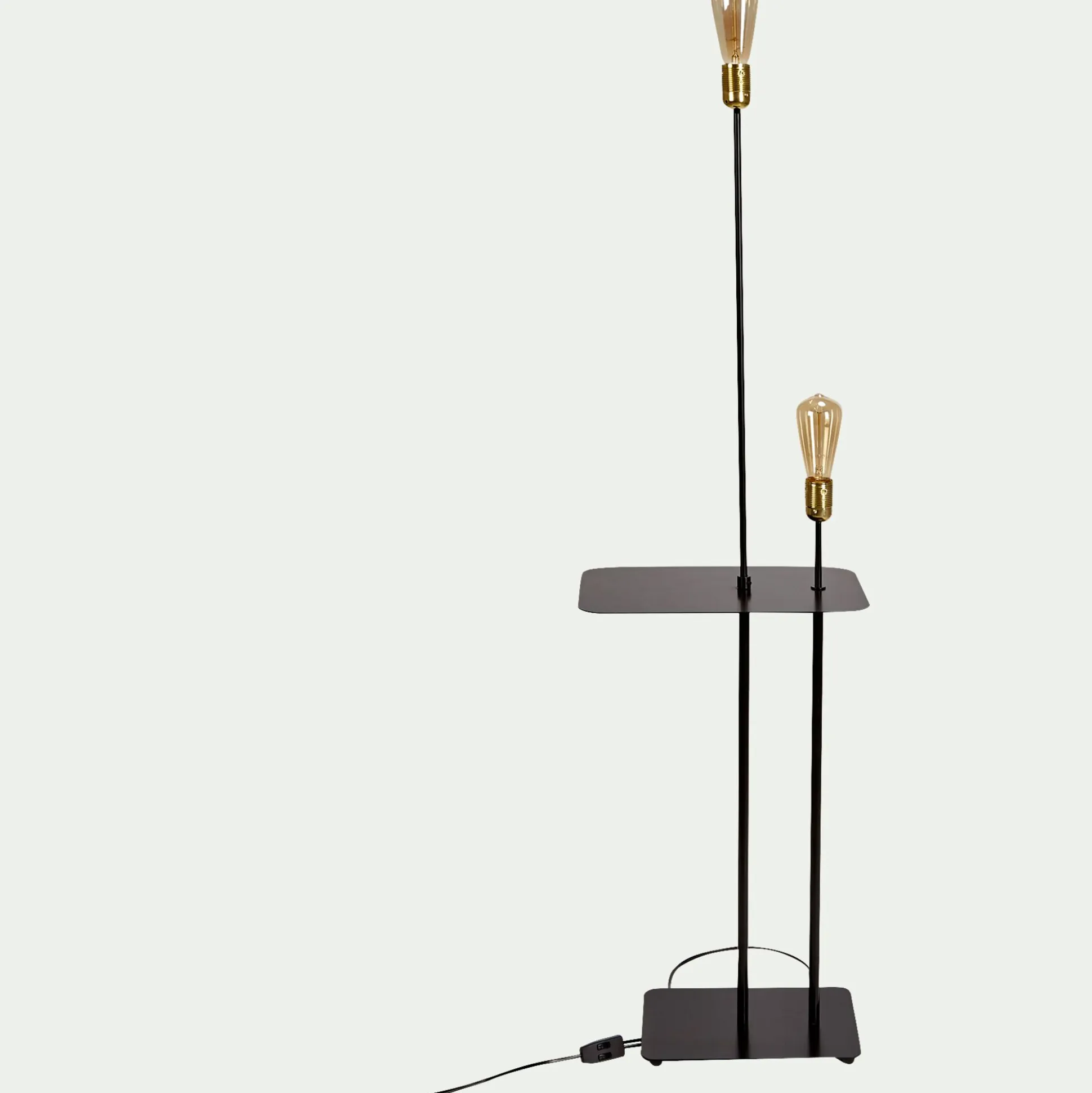 Lampadaire en métal H135cm - noir