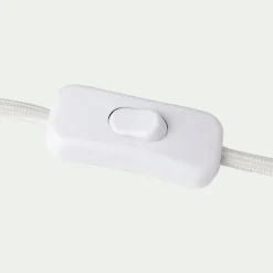Lampe applique en métal blanc D10xH9cm