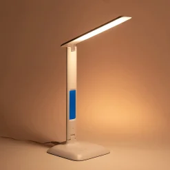 Lampe à clapet tactile avec écran - blanc H33,5cm