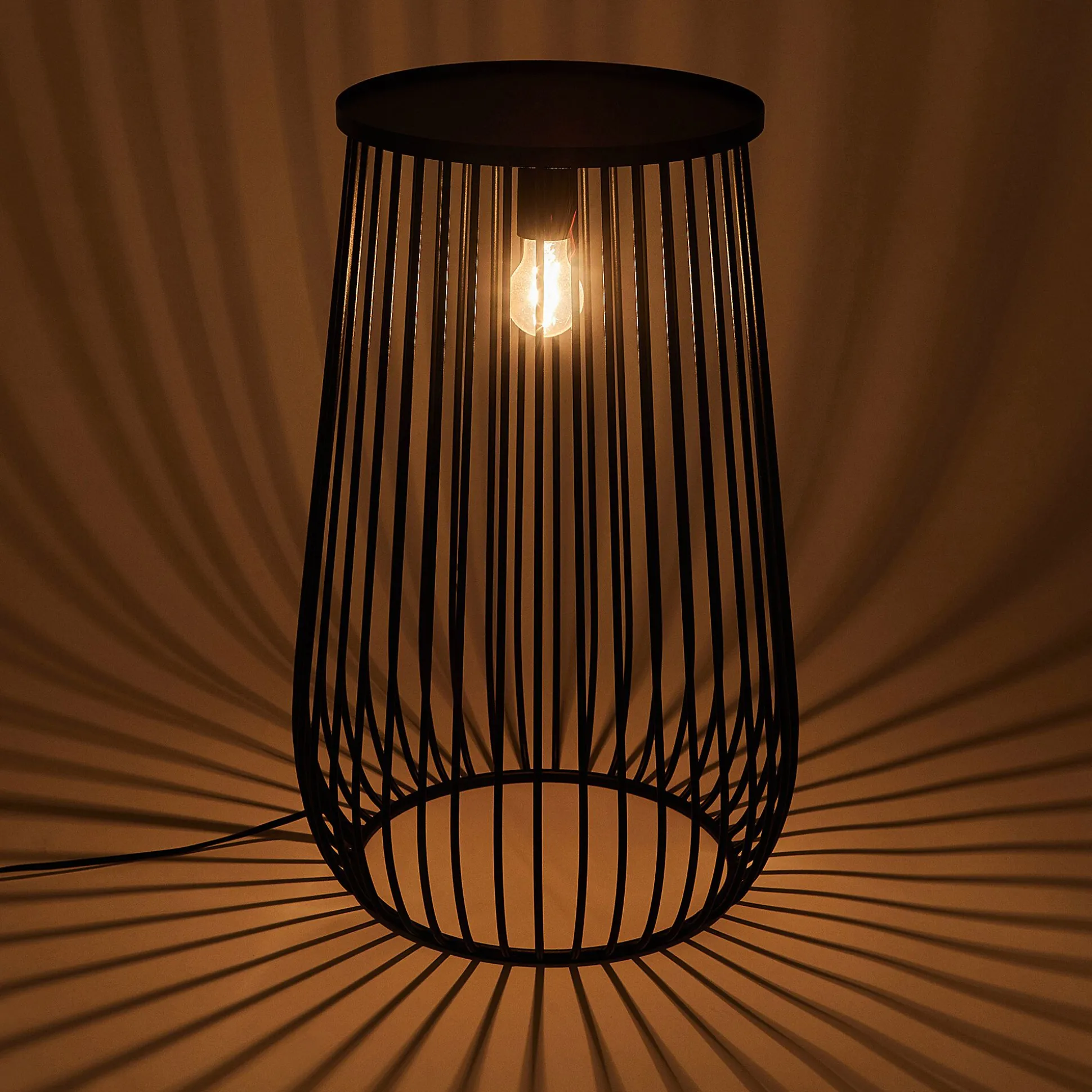 Lampe de sol en métal - noir H61,3xD40cm