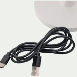 Lampe de table à poser nomade H37cm - blanc