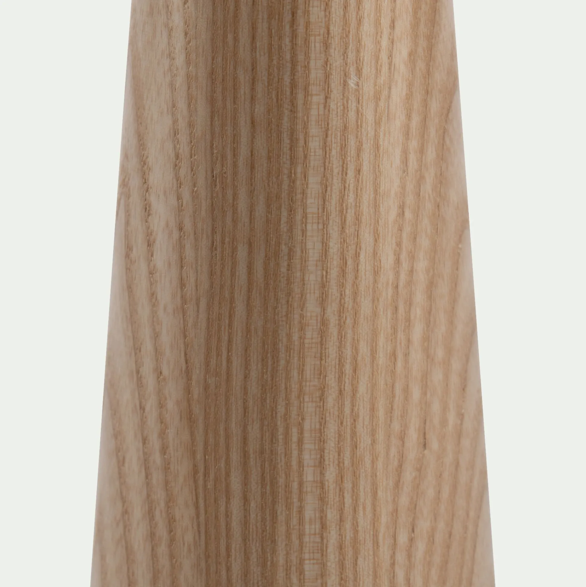 Lampe en bois clair et coton - noir