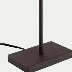 Lampe métal avec abat-jour H47cm - taupe clair
