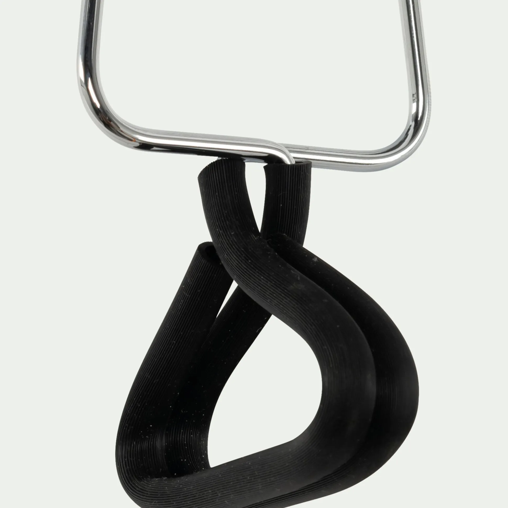Lampe à pince électrifiée en acier - noir H34cm