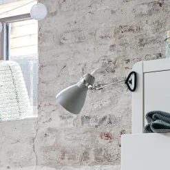 Lampe à pince - vert olivier h29,5cm