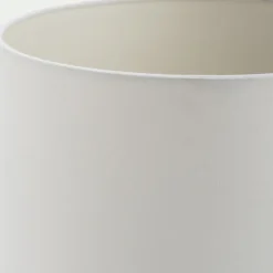 Lampe à poser en bois d'acacia - blanc D12xH39cm