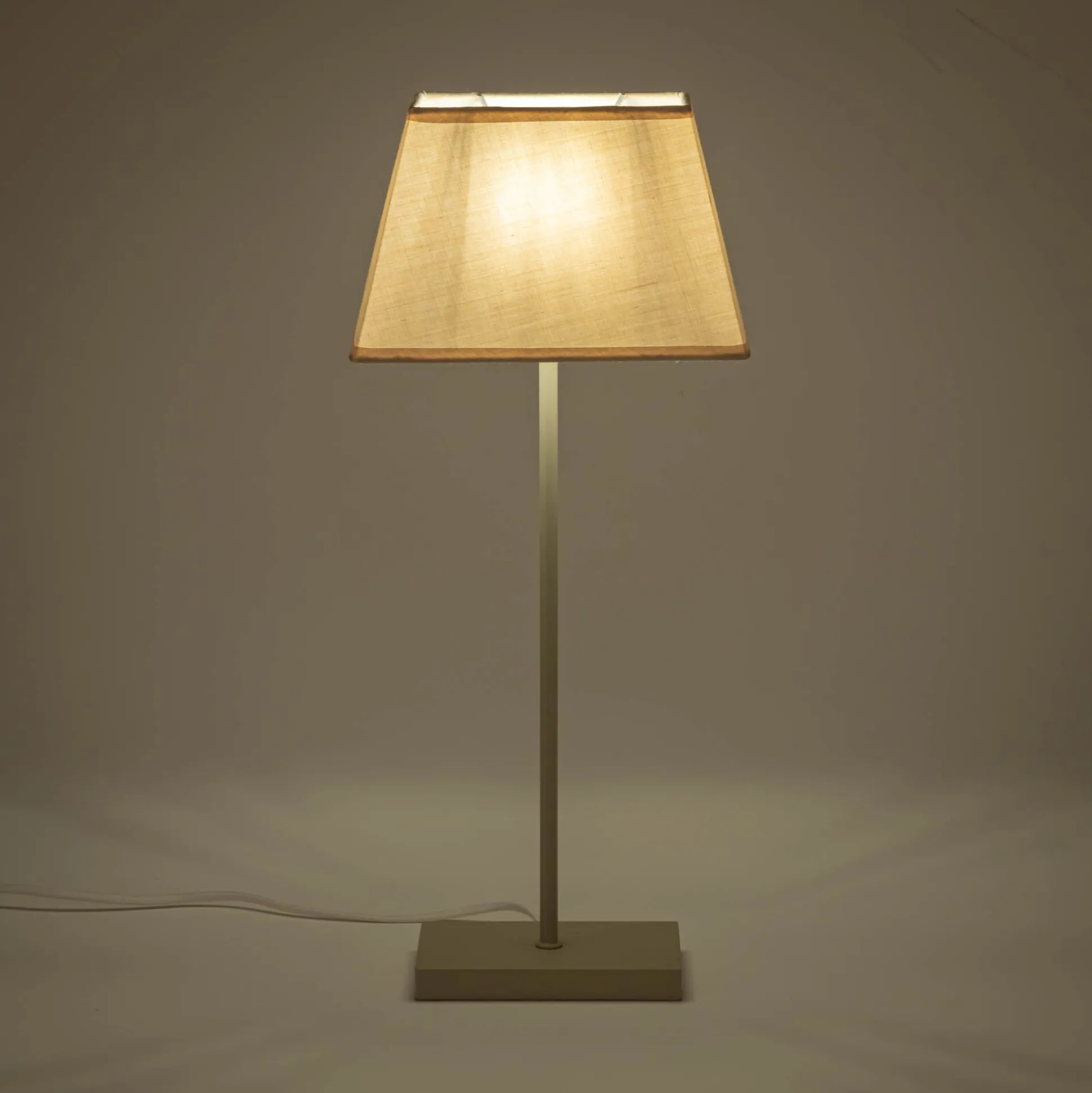 Lampe à poser électrifiée en coton H47cm - beige alpilles