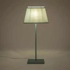 Lampe à poser électrifiée en coton - bleu calaluna H47cm