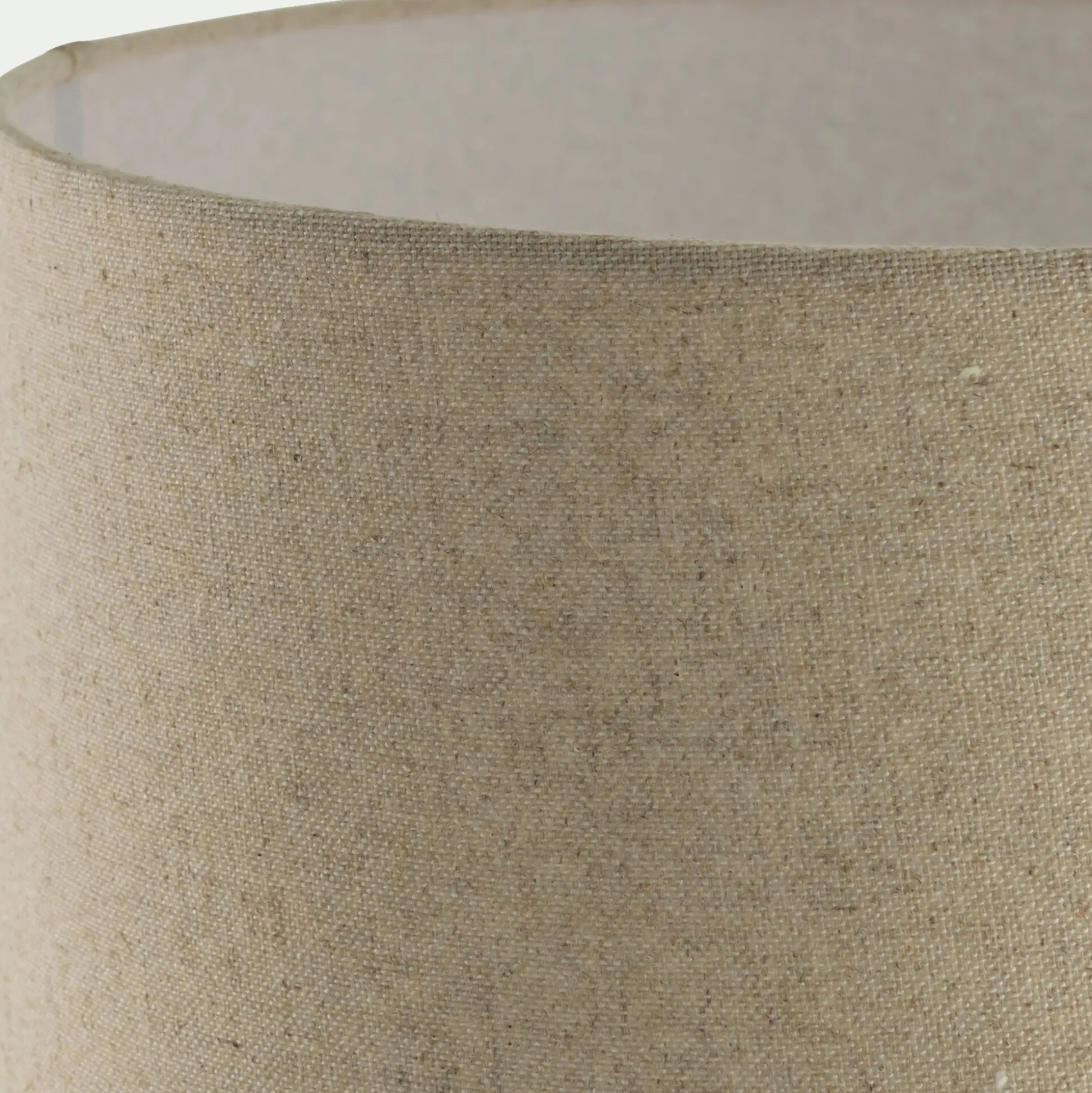 Lampe à poser électrifiée en céramique et lin H55cm - blanc